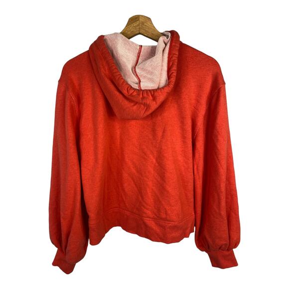 Cabi Womens Poet Sleeve Oversized Tassel Zip Up Hoodie Coral Orange size Small - Picture 3 of 9